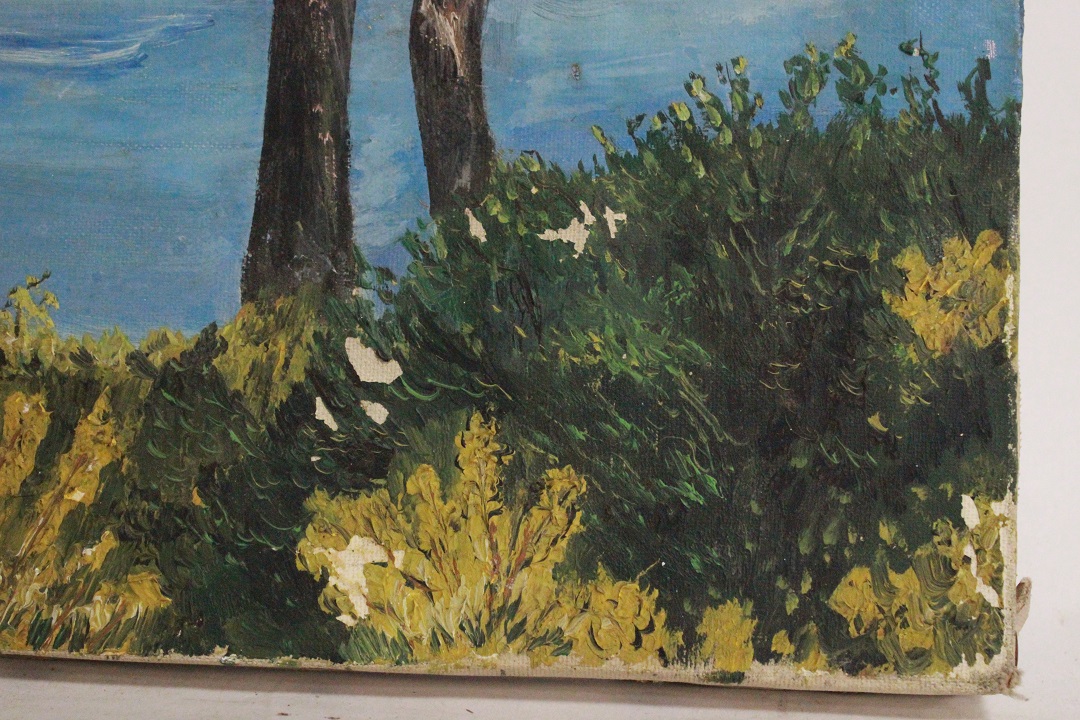 934_quadro_dipinto_olio_tela_pini_mare_firma_firmato_Bouvila_provenienza_Francese_FRA_3