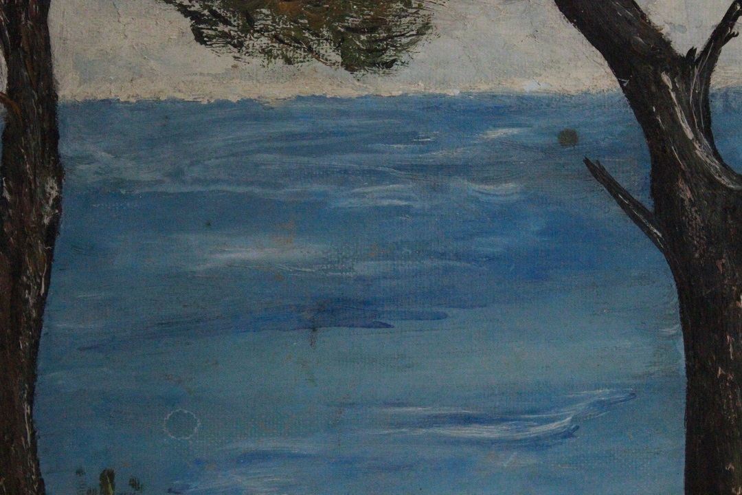 934_quadro_dipinto_olio_tela_pini_mare_firma_firmato_Bouvila_provenienza_Francese_FRA_4