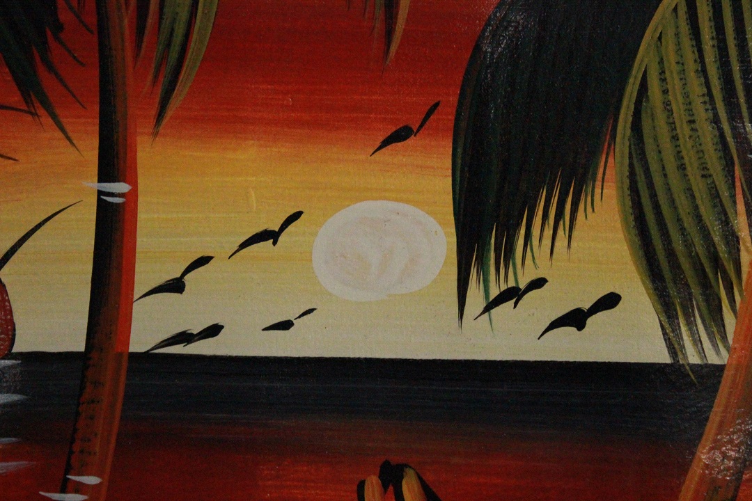 938_quadro_dipinto_olio_tela_Africa_palme_mare_paesaggio_firma_firmato_provenienza_Francese_FRA_4