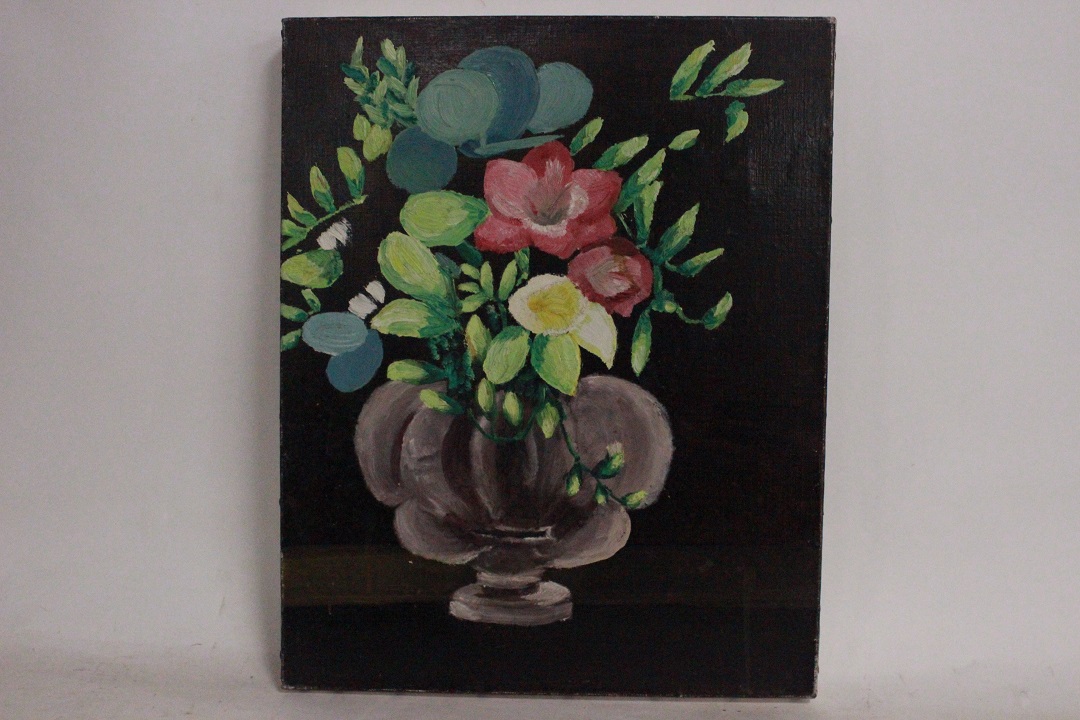 942_quadro_dipinto_olio_tela_vaso_fiori_sfondo_nero_autore_sconosciuto_ignoto_provenienza_Francese_FRA_0