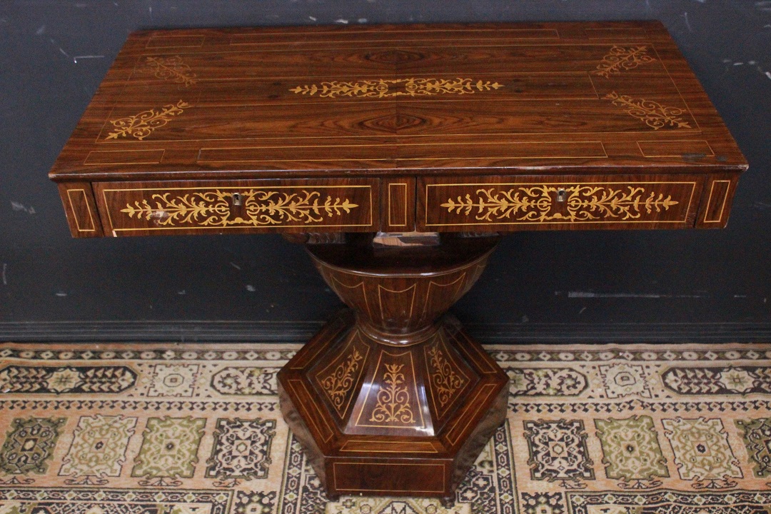 703_console_consolle_legno_decori_cassetti_apribili_prima_metà_Novecento_Italia_ITA_14