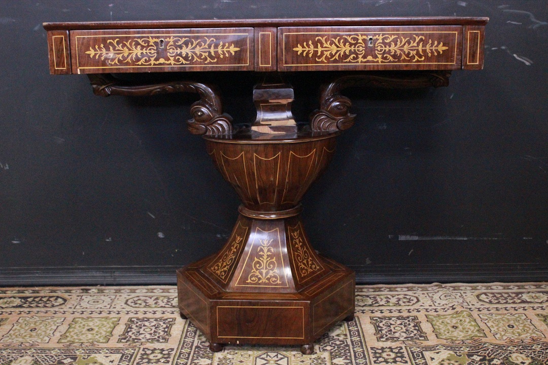 703_console_consolle_legno_decori_cassetti_apribili_prima_metà_Novecento_Italia_ITA_4