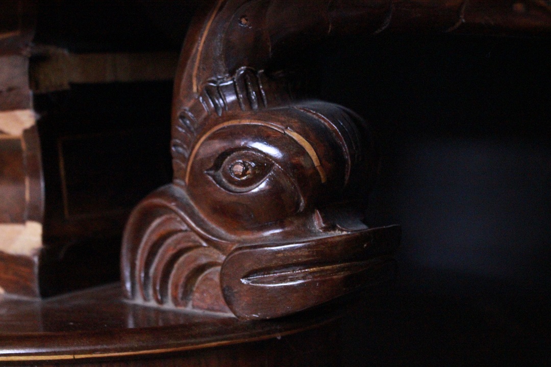 703_console_consolle_legno_decori_cassetti_apribili_prima_metà_Novecento_Italia_ITA_5