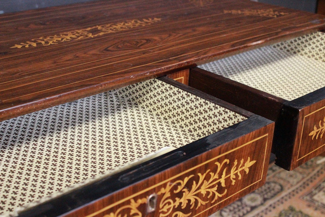 703_console_consolle_legno_decori_cassetti_apribili_prima_metà_Novecento_Italia_ITA_7