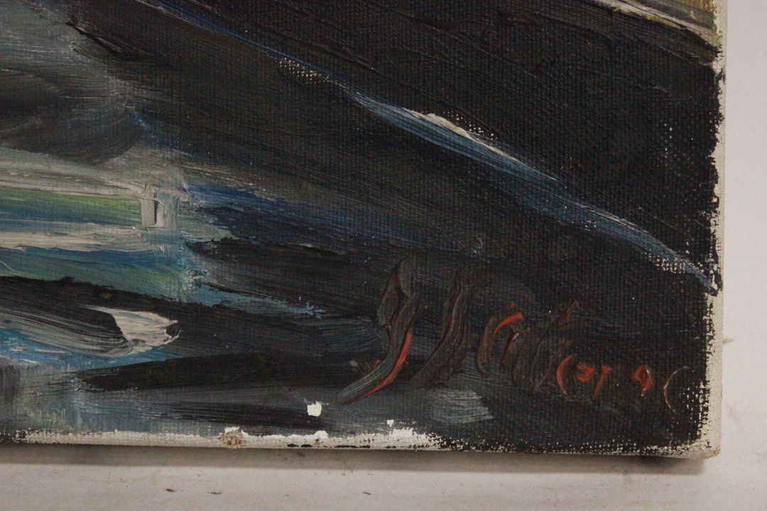 966_quadro_dipinto_olio_tela_paesaggio_città_fiume_firma_firmato_provenienza_Francese_FRA_3