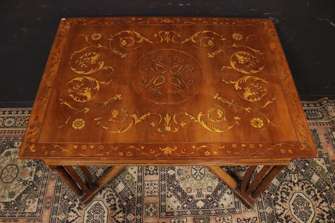967_tavolo_table_scrivania_legno_chiaro_apribile_aperta_allungabile_decori_prima_metà_Novecento_Italia_italiana_ITA_6