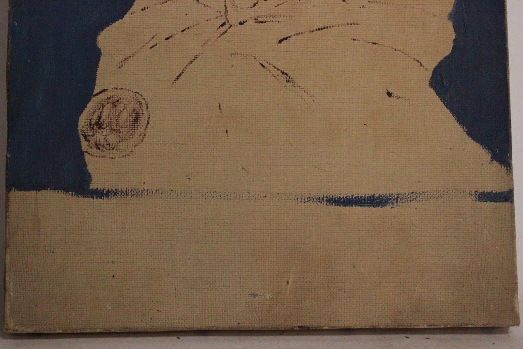 990_quadro_dipinto_olio_tela_ritratto_maschera_mimo_triste_autore_ignoto_provenienza_Francese_FRA_2