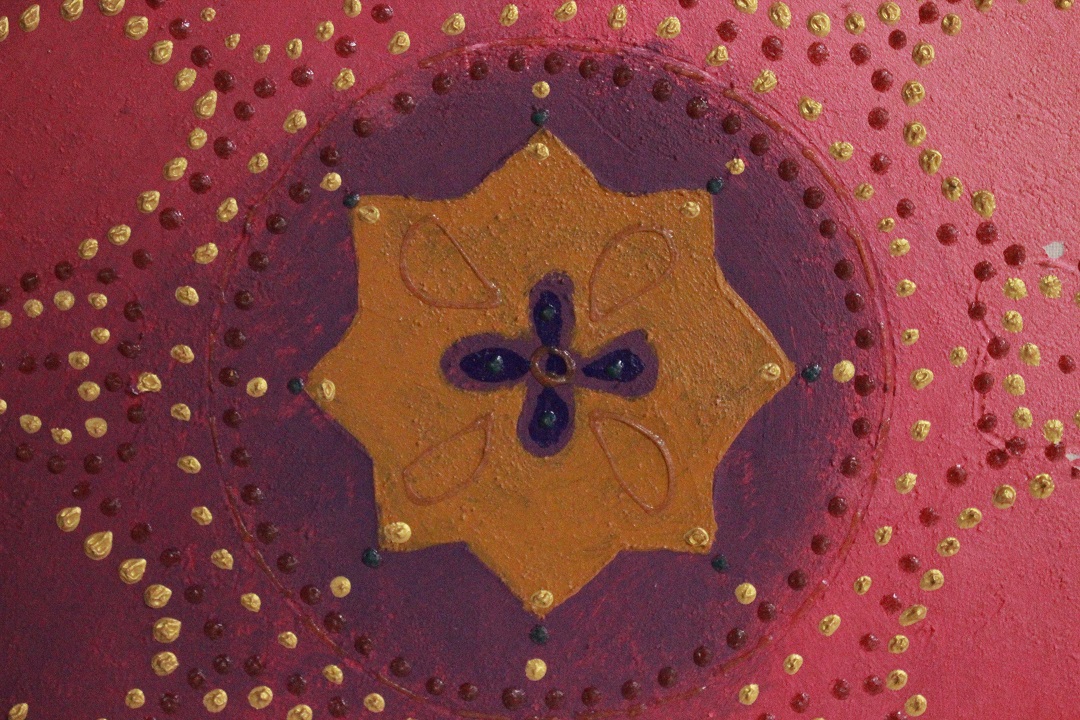 996_quadro_dipinto_olio_su_tela_mandala_rosa_firma_firmato_provenienza_Francese_FRA_3