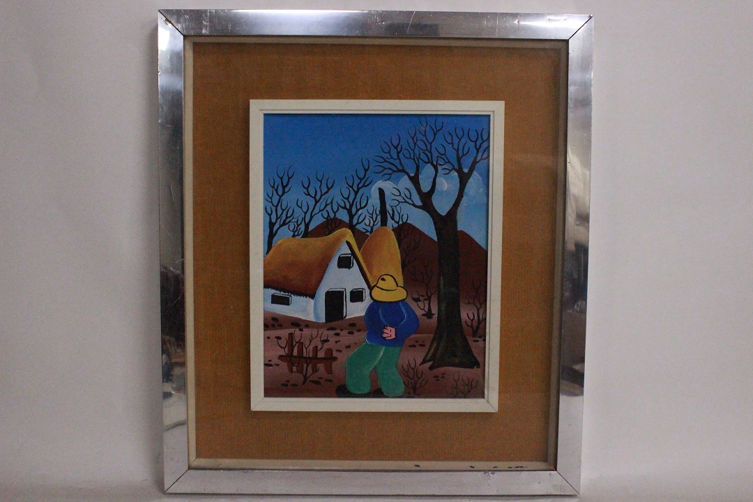 1002_quadro_dipinto_olio_tela_cornice_metallo_paesaggio_autore_firma_firmato_Kocovic_garanzia_Francese_FRA_0