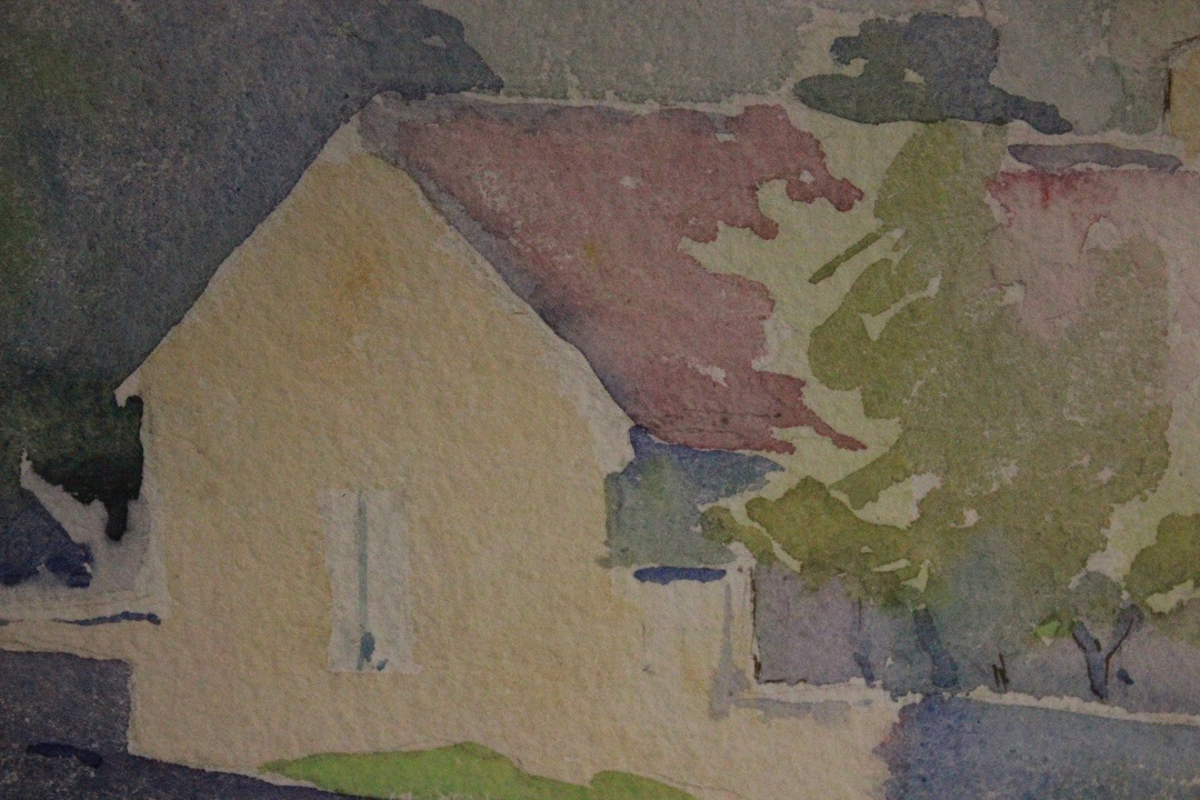 1008_quadro_dipinto_acquarello_paesaggio_ponte_campagna_provenienza_firma_firmato_Francese_FRA_4