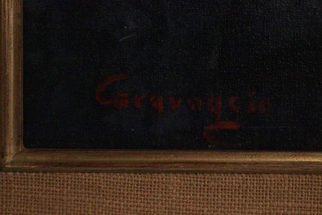 1012_quadro_dipinto_olio_tela_ritratto_anziana_donna_cornice_autore_Caravaggio_falso_firma_firmato_provenienza_Francese_FRA_2