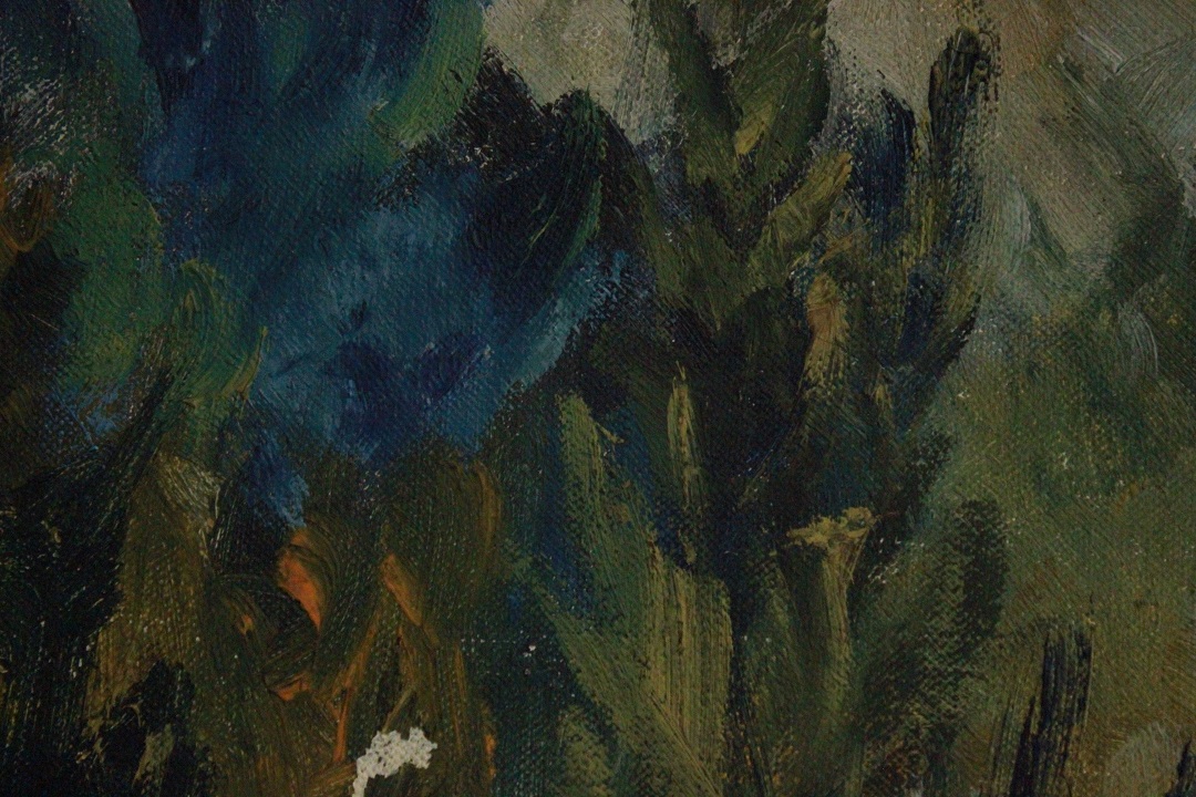 1018_quadro_dipinto_olio_tela_alberi_astratti_firmato_firma_poco_leggibile_Francese_FRA_6