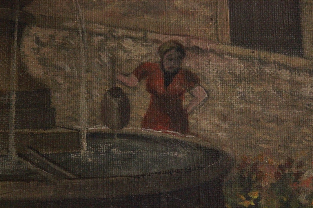 1022_olio_su_tela_donna_pozzo_lavandaia_firma_firmato_tela_tagliata_seconda_metà_Novecento_francese_Francia_FRA_6