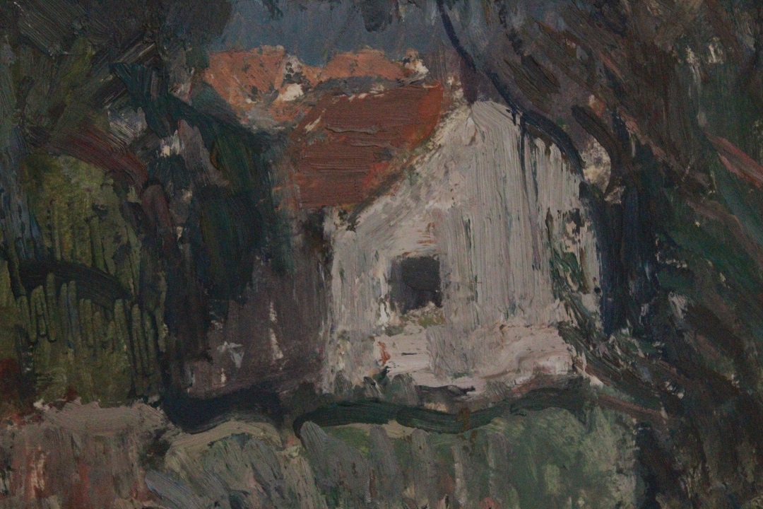 1024_olio_su_carta_attaccata_a_tela_sentiero_campagna_case_firma_firmato_seconda_metà_Novecento_francese_Francia_FRA_4