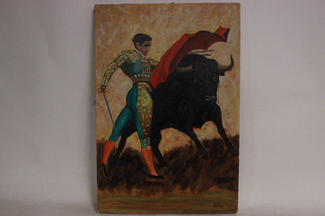 1034_olio_su_tela_torero_firma_firmato_tela_tagliata_seconda_metà_Novecento_francese_Francia_FRA_0