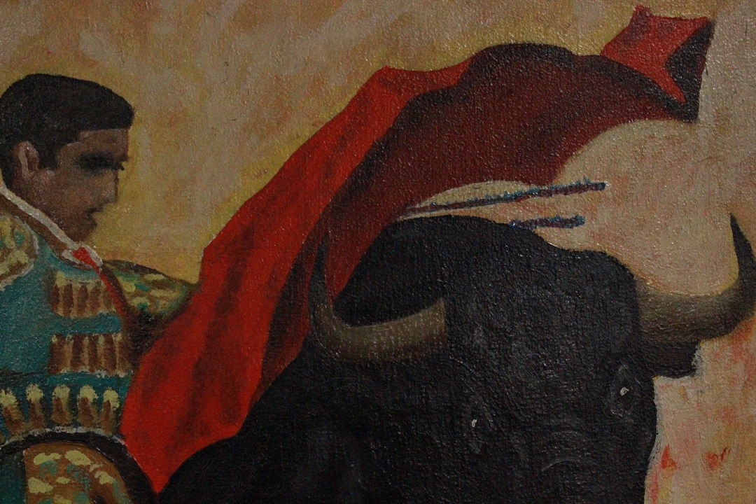 1034_olio_su_tela_torero_firma_firmato_tela_tagliata_seconda_metà_Novecento_francese_Francia_FRA_8