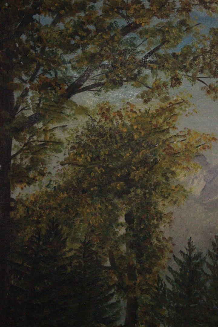 1036_olio_su_tela_ponte_paesaggio_montagna_montano_firma_firmato_sigla_seconda_metà_Novecento_francese_Francia_FRA_4