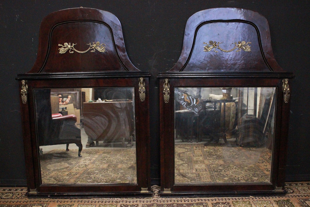 805_specchiera_specchio_specchi_due_2_retoru_d'egypte_style_legno_scuro_prima_metà_Novecento_francese_Francia_FRA_0