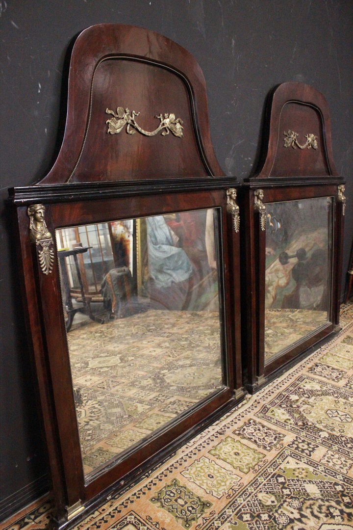 805_specchiera_specchio_specchi_due_2_retoru_d'egypte_style_legno_scuro_prima_metà_Novecento_francese_Francia_FRA_3
