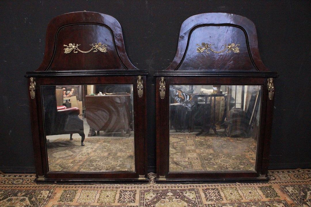 805_specchiera_specchio_specchi_due_2_retoru_d'egypte_style_legno_scuro_prima_metà_Novecento_francese_Francia_FRA_5