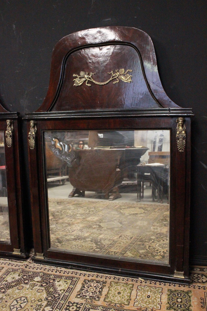 805_specchiera_specchio_specchi_due_2_retoru_d'egypte_style_legno_scuro_prima_metà_Novecento_francese_Francia_FRA_9
