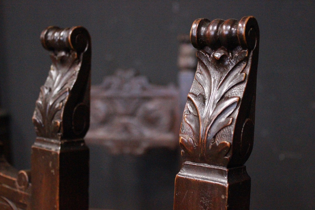 971_sedia_sedie_chiars_sei_6_six_legno_scuro_dark_wood_pelle_leather_restaurato_fine_XIX_inizio_XX_secolo_Italia_italiano_ITA_10