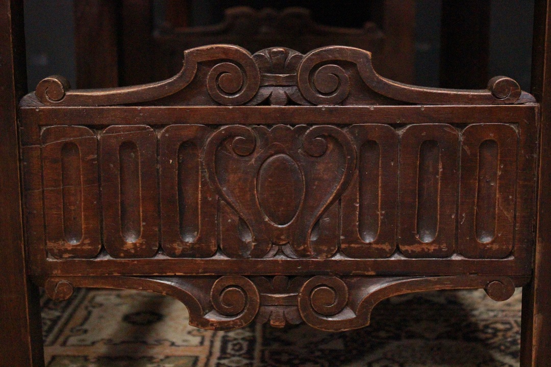 971_sedia_sedie_chiars_sei_6_six_legno_scuro_dark_wood_pelle_leather_restaurato_fine_XIX_inizio_XX_secolo_Italia_italiano_ITA_11