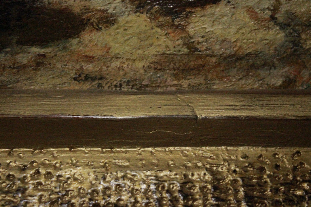 1033_dipinto_quadro_cornice_coeva_dorata_scolpita_dame_passeggio_olio_su_tela_fine_XIX_inizio_XX_secolo_5