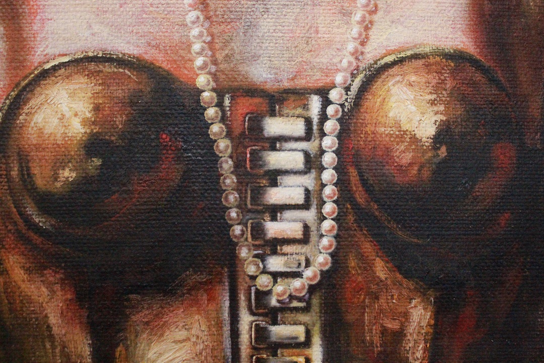 1037_quadro_dipinto_paint_oil_painting_olio_su_tela_Saturno_Buttò_figura_donna_guerriera_cornice_frame_1988_XX_secolo_Brescia_Roncadelle_italiano_Italia_ITA_12