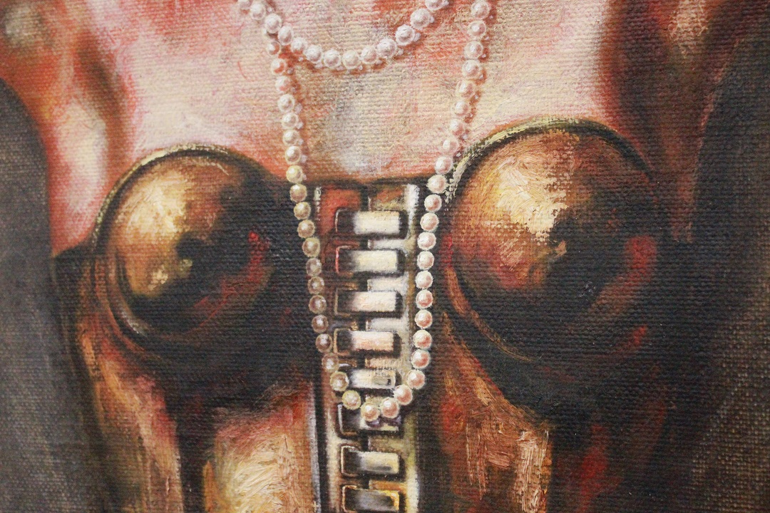 1037_quadro_dipinto_paint_oil_painting_olio_su_tela_Saturno_Buttò_figura_donna_guerriera_cornice_frame_1988_XX_secolo_Brescia_Roncadelle_italiano_Italia_ITA_8