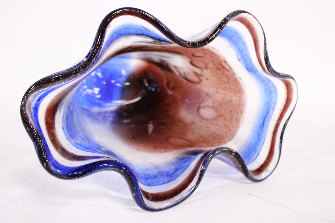 1047_vaso_vase_Murano_fiore_glass_blu_marrone_blue_brown_vetro_firmato_signed_Costantini_certificato_artigianato_made_in_Murano_Venezia_Venice_Brescia_Roncadelle_12