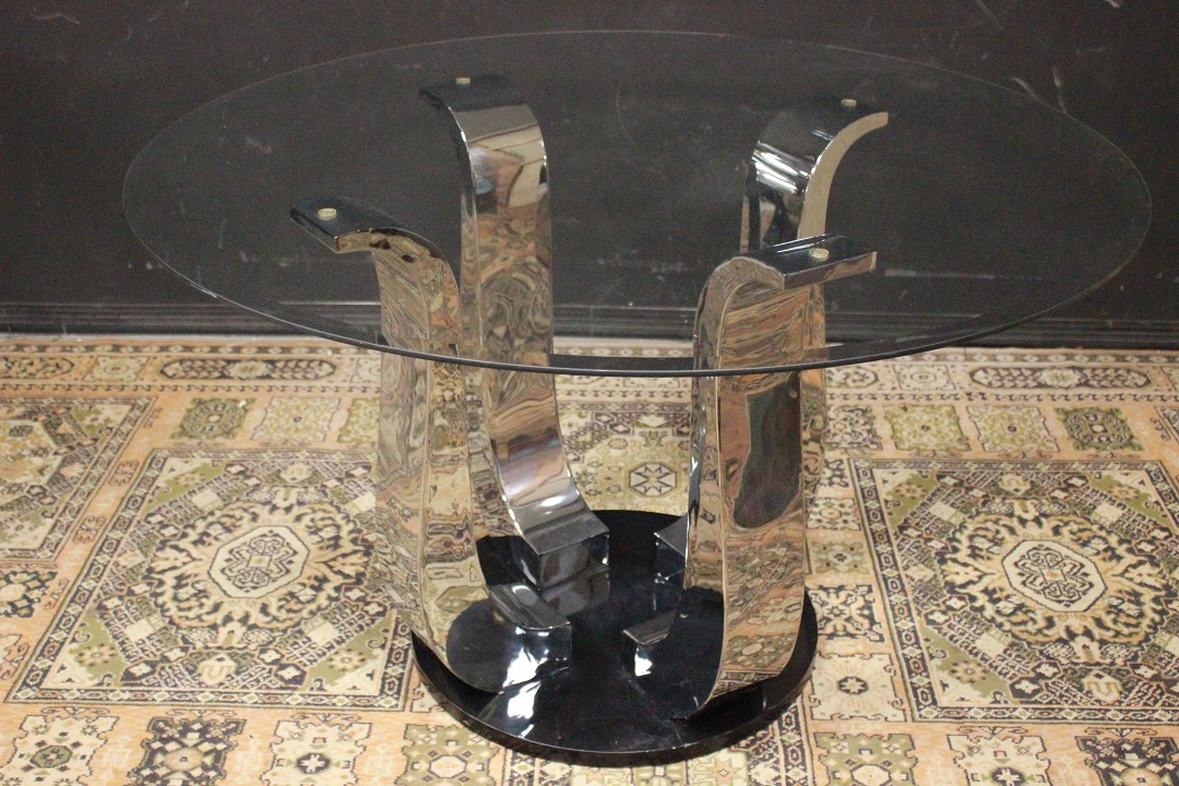 696_tavolo_moderno_vetro_molato_metallo_nero_nuovo_esposizione_fine_inizio_anni_2000_Brescia_Roncadelle_9