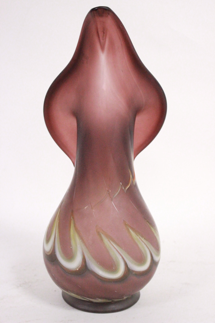 1077_vaso_vase_vetro_fucsia_viola_fiore_calla_Italia_Brescia_Roncadelle_6