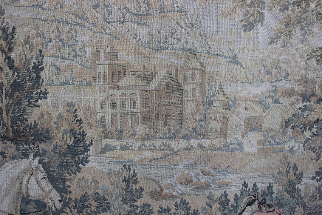 739_arazzo_gigante_bosco_natura_caccia_nobili_paesaggio_XIX_secolo_1800_3