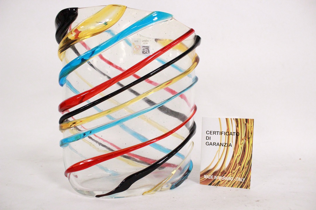 1165_vaso_vase_Murano_glass_vetro_spirali_firmato_signed_Cammozzo_certificato_artigianato_made_in_Murano_Venezia_Venice_Brescia_Roncadelle_8