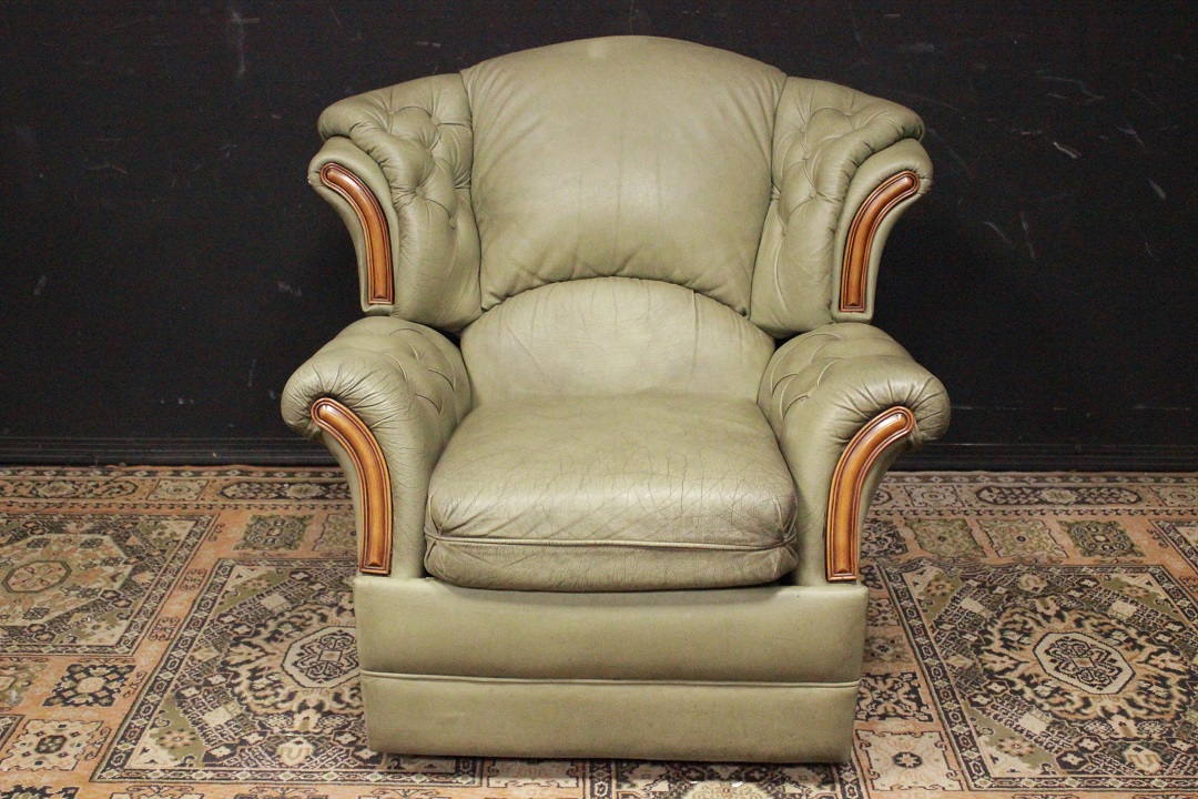 1180_poltrona_reclinabile_armchair_recliner_Chesterfield_Chester_originale_original_bergere_leather_pelle_verde_pallido_green_legno_wood_Brescia_Roncadelle_inglese_UK_1