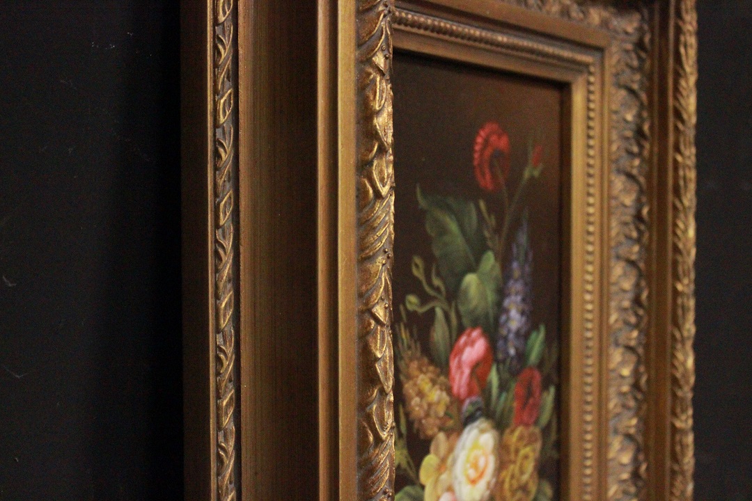 1198_quadro_paint_oil_painting_olio_su_tavola_natura_morta_fiori_vaso_fine_XX_secolo_cornice_frame_Brescia_Roncadelle_10