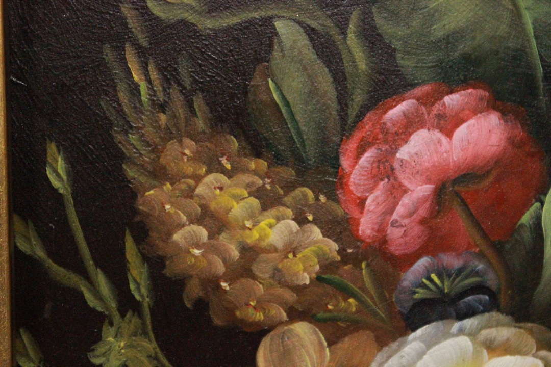 1198_quadro_paint_oil_painting_olio_su_tavola_natura_morta_fiori_vaso_fine_XX_secolo_cornice_frame_Brescia_Roncadelle_8