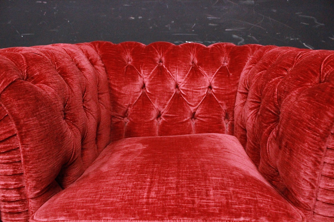 1214_coppia_double_due_poltrona_armchair_club_rosso_red_damascato_tessuto_stoffa_fabric_originali_seconda_metà_XX_secolo_Brescia_Roncadelle_11